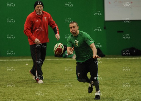 24.02.10 - Wales Rugby Training - Richie Rees in action during training. 