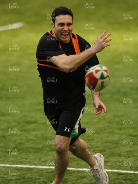 24.02.10 - Wales Rugby Training - Stephen Jones in action during training. 