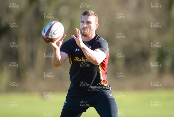 240216 - Wales Rugby Training -George North during training