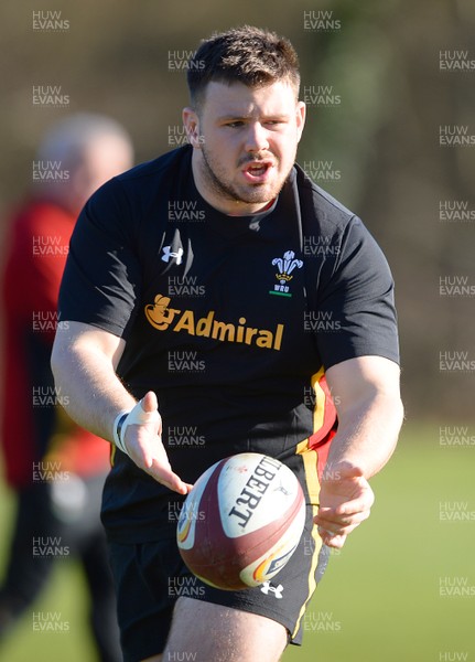 240216 - Wales Rugby Training -Rob Evans during training