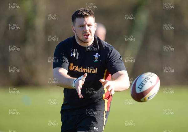 240216 - Wales Rugby Training -Rob Evans during training