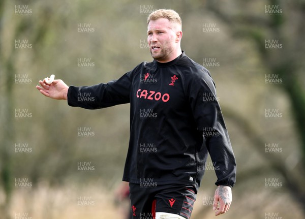 240222 - Wales Rugby Training - Ross Moriarty during training