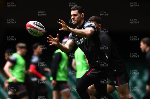 240223 - Wales Rugby Training - Tomos Williams during training