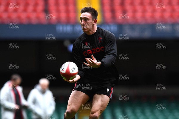 240223 - Wales Rugby Training - Josh Adams during training