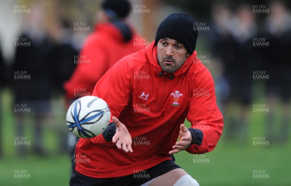 24.06.10 - Wales Rugby Training - Jonathan Thomas during training. 
