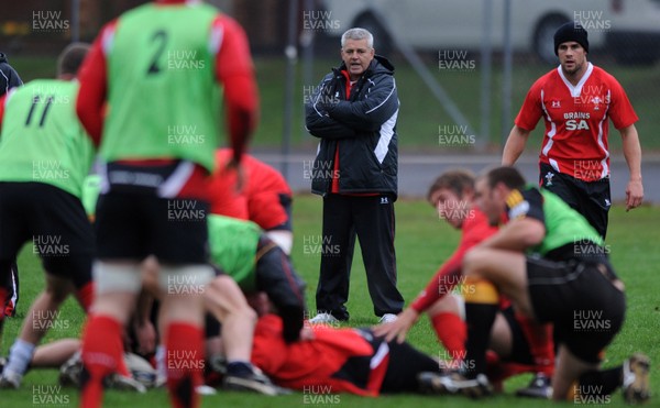 24.06.10 - Wales Rugby Training - Head coach Warren Gatland during training. 