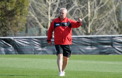 24.09.11 - Wales Rugby Training - Head coach Warren Gatland during training. 