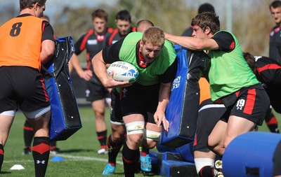 24.09.11 - Wales Rugby Training - Bradley Davies during training. 