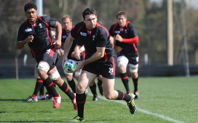 24.09.11 - Wales Rugby Training - Stephen Jones during training. 