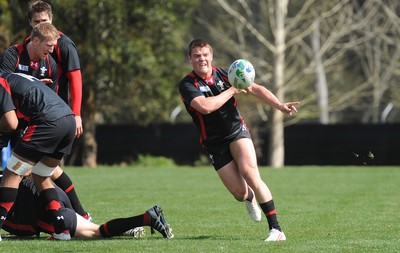24.09.11 - Wales Rugby Training - Tavis Knoyle during training. 