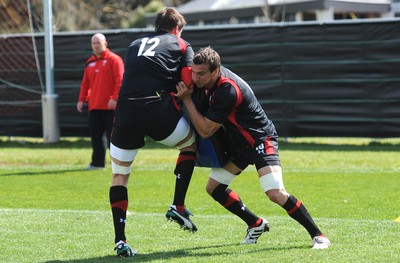 24.09.11 - Wales Rugby Training - Sam Warburton during training. 