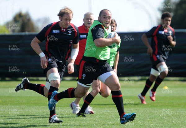 24.09.11 - Wales Rugby Training - Craig Mitchell during training. 