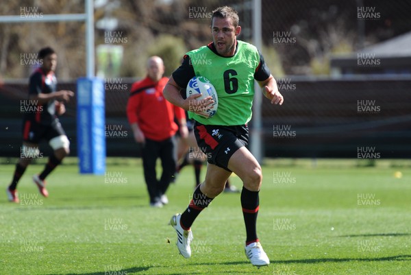 24.09.11 - Wales Rugby Training - Lee Byrne during training. 