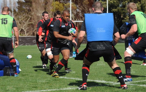 24.09.11 - Wales Rugby Training - Aled Brew during training. 