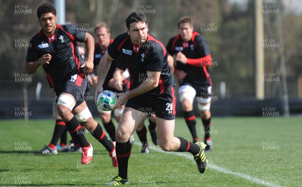 24.09.11 - Wales Rugby Training - Stephen Jones during training. 