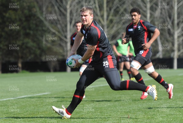24.09.11 - Wales Rugby Training - Scott Williams during training. 