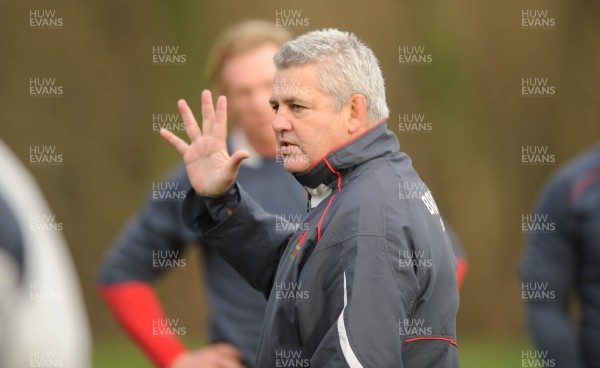 25.01.08 - Wales Rugby Training- Wales Coach, Warren Gatland during training 
