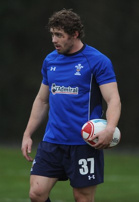 25.01.11 - Wales Rugby Training - Leigh Halfpenny during training. 