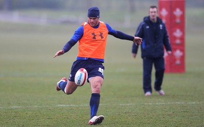 25.01.11 - Wales Rugby Training - Jamie Roberts during training. 