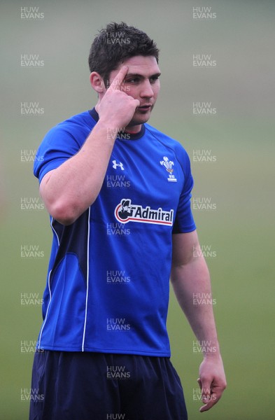 25.01.11 - Wales Rugby Training - Rob McCusker during training. 