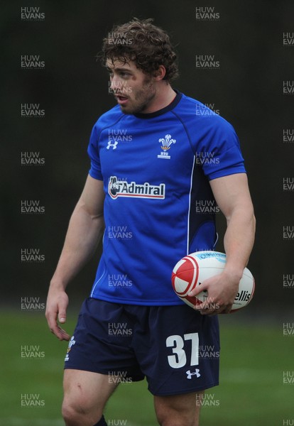 25.01.11 - Wales Rugby Training - Leigh Halfpenny during training. 