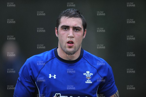 25.01.11 - Wales Rugby Training - Josh Turnbull during training. 