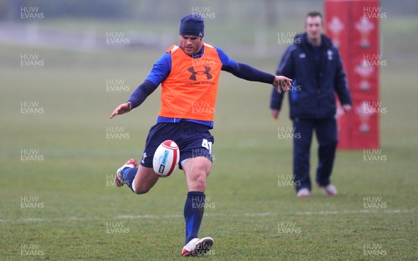 25.01.11 - Wales Rugby Training - Jamie Roberts during training. 