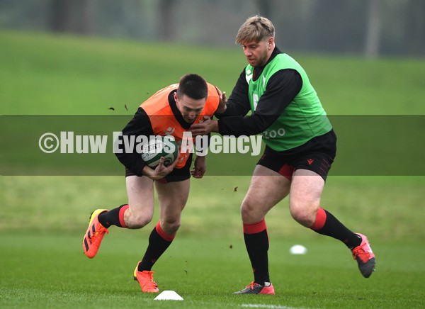 250122 - Wales Rugby Training - Josh Adams during training