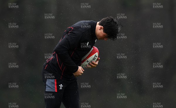 250123 - Wales Rugby Training - Louis Rees-Zammit during training