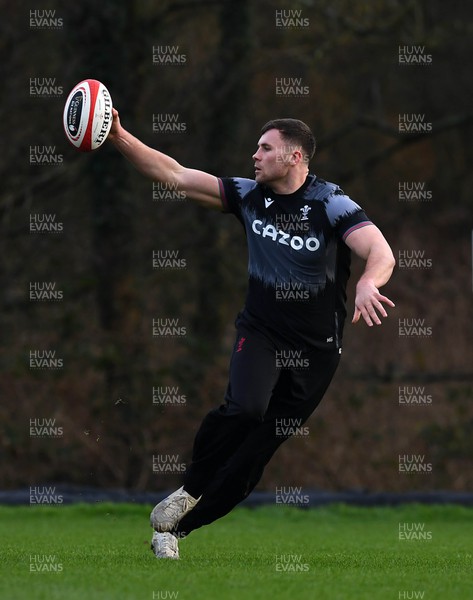 250123 - Wales Rugby Training - Mason Grady during training