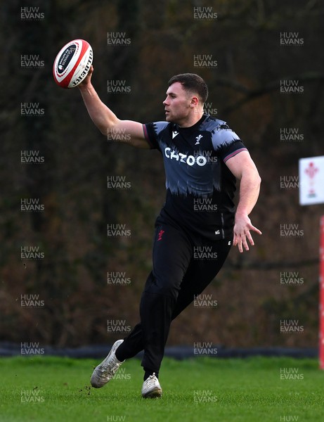 250123 - Wales Rugby Training - Mason Grady during training