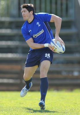24.02.11 - Wales Rugby Training - James Hook during training. 