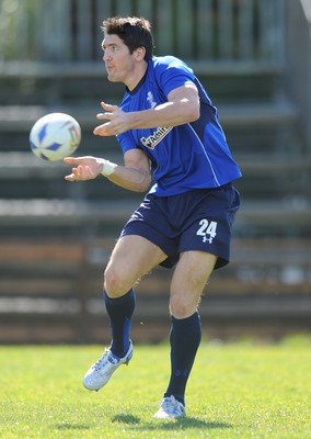 24.02.11 - Wales Rugby Training - James Hook during training. 