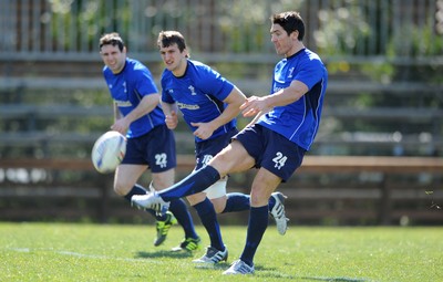 24.02.11 - Wales Rugby Training - James Hook during training. 