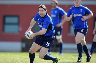 24.02.11 - Wales Rugby Training - Stephen Jones during training. 