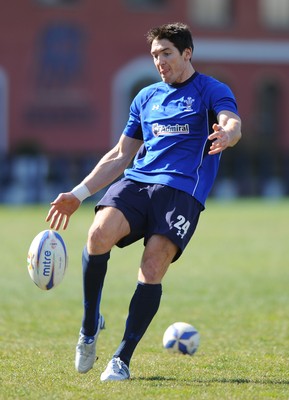 24.02.11 - Wales Rugby Training - James Hook during training. 