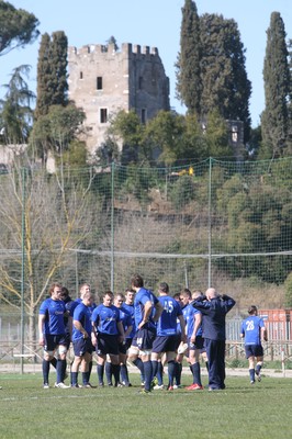 25.02.11 Wales Team Training, Italy. The Wales Team train on the outskirts of Rome. 