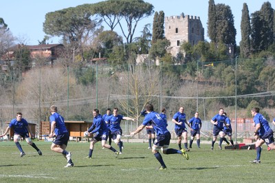 25.02.11 Wales Team Training, Italy. The Wales Team train on the outskirts of Rome. 
