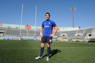 24.02.11 - Wales Rugby Training - James Hook who will win his 50th Welsh cap against Italy tomorrow at the Stadio Flaminio. 