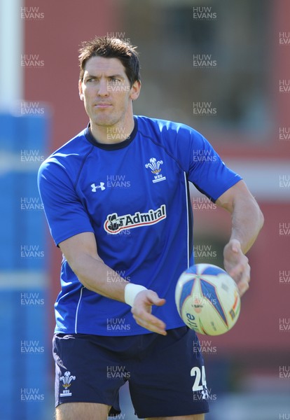 24.02.11 - Wales Rugby Training - James Hook during training. 