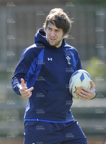 24.02.11 - Wales Rugby Training - Ryan Jones during training. 