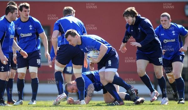 24.02.11 - Wales Rugby Training - Matthew Rees during training. 