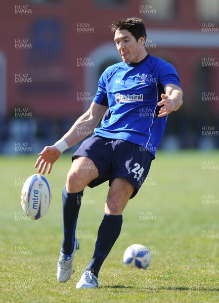 24.02.11 - Wales Rugby Training - James Hook during training. 
