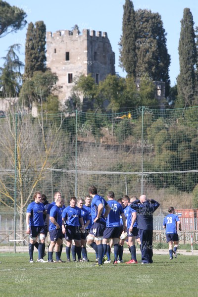 25.02.11 Wales Team Training, Italy. The Wales Team train on the outskirts of Rome. 