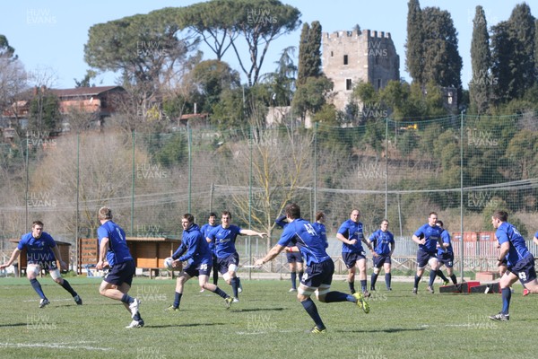 25.02.11 Wales Team Training, Italy. The Wales Team train on the outskirts of Rome. 