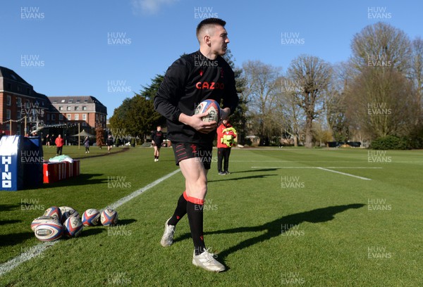 250222 - Wales Rugby Training - Josh Adams during training