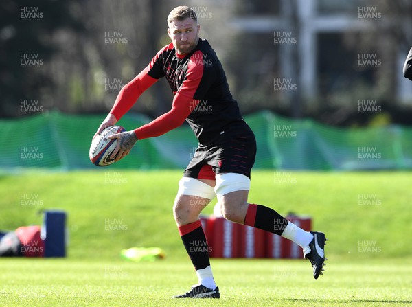 250222 - Wales Rugby Training - Ross Moriarty during training