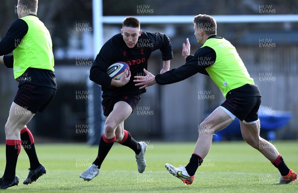 250222 - Wales Rugby Training - Josh Adams during training