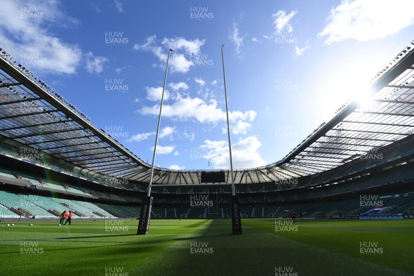 250222 - Wales Rugby Training - A general view of Twickenham Stadium