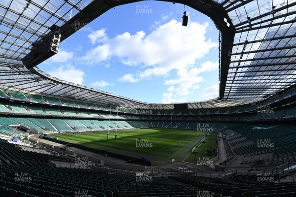 250222 - Wales Rugby Training - A general view of Twickenham Stadium